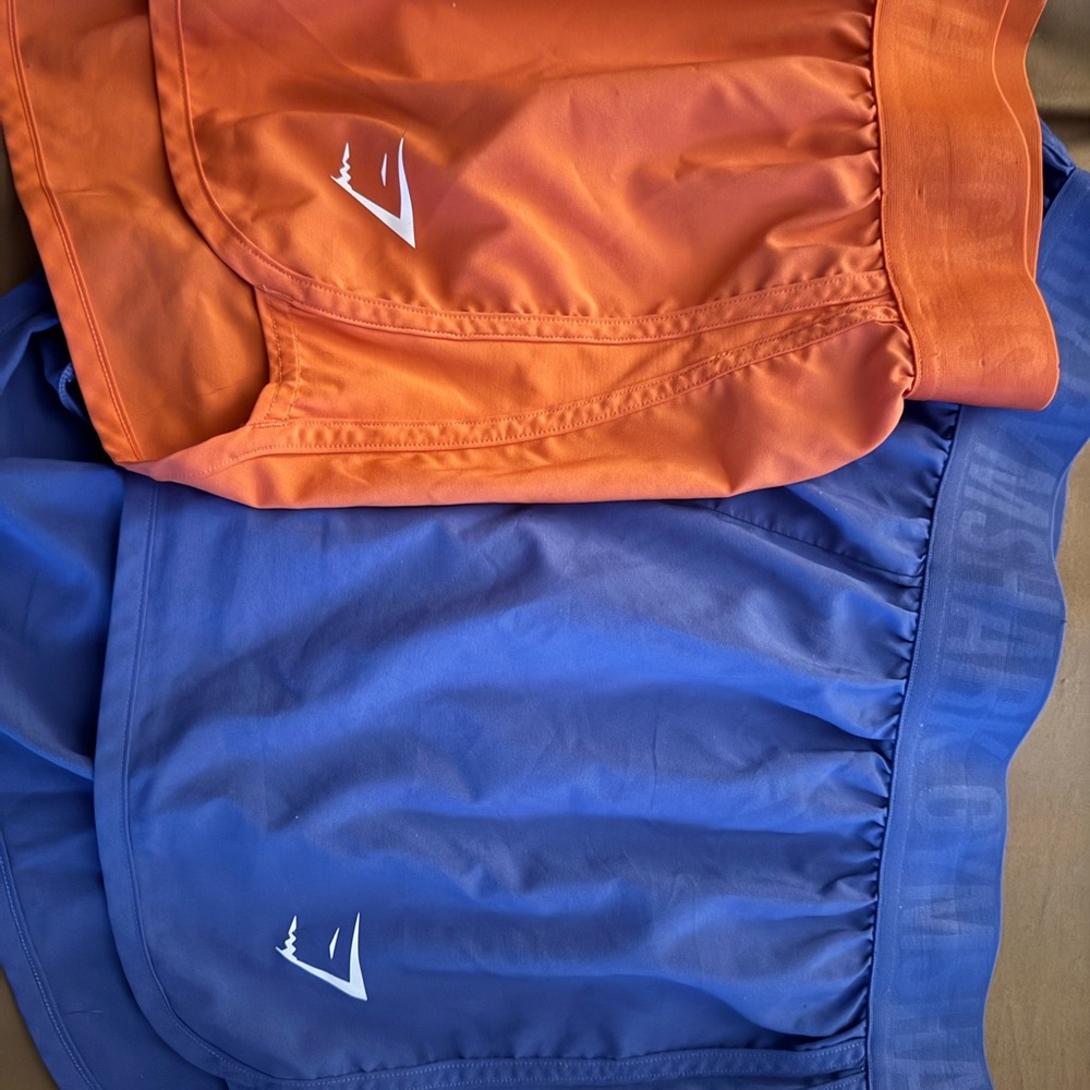 Orange and Blue gym shark Shorts